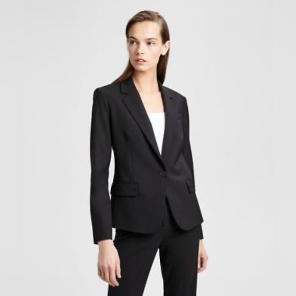 Chic Theory Classic elegant  Black Suit schoolboy Jacket quiet luxury size 12. - Picture 6 of 11